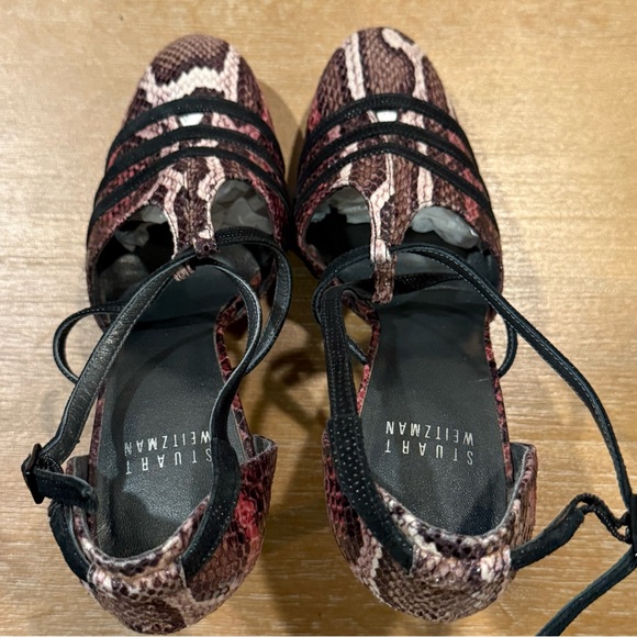 Stuart Weitzman Heritage Vino Serpentex‎ Platform Snakeskin Print Heel Sz 7.5 - Picture 8 of 11
